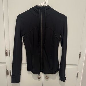 Black Lululemon Zip Up Hooded Jacket